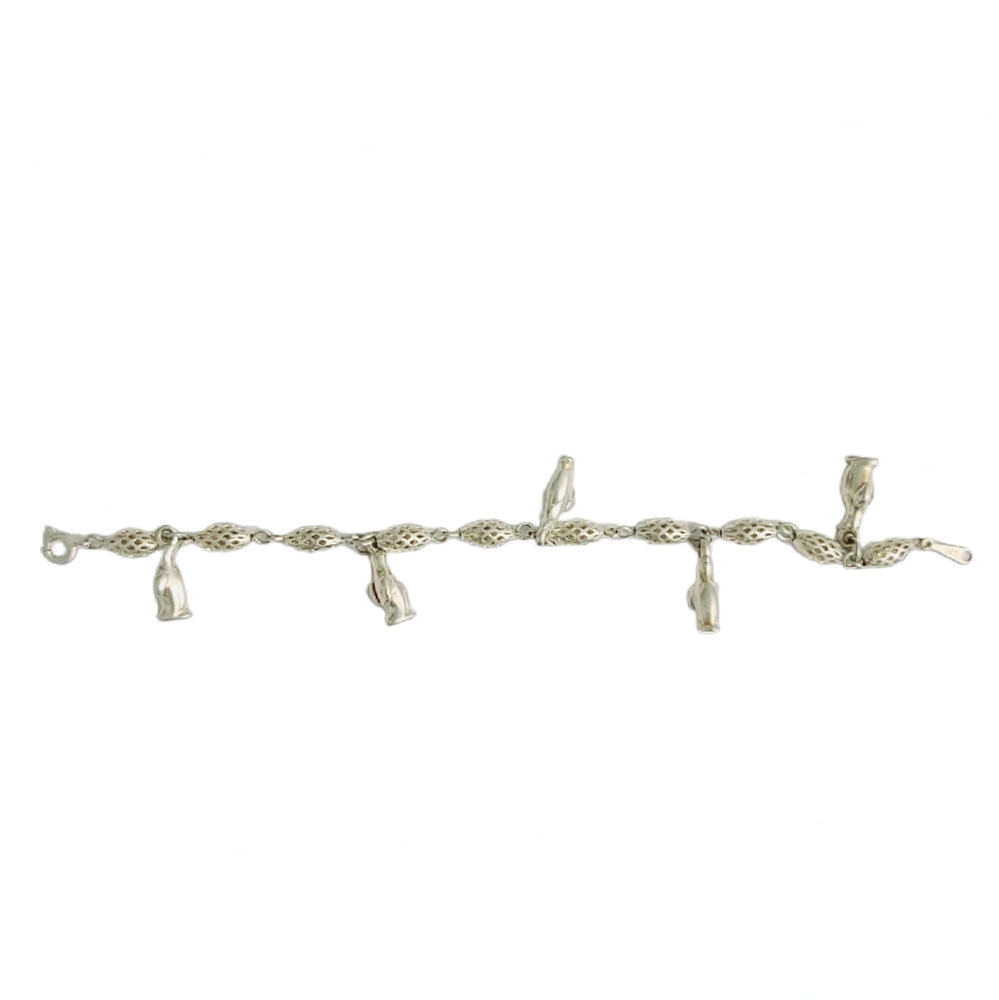 Penguin Charms Sterling Silver Bracelet